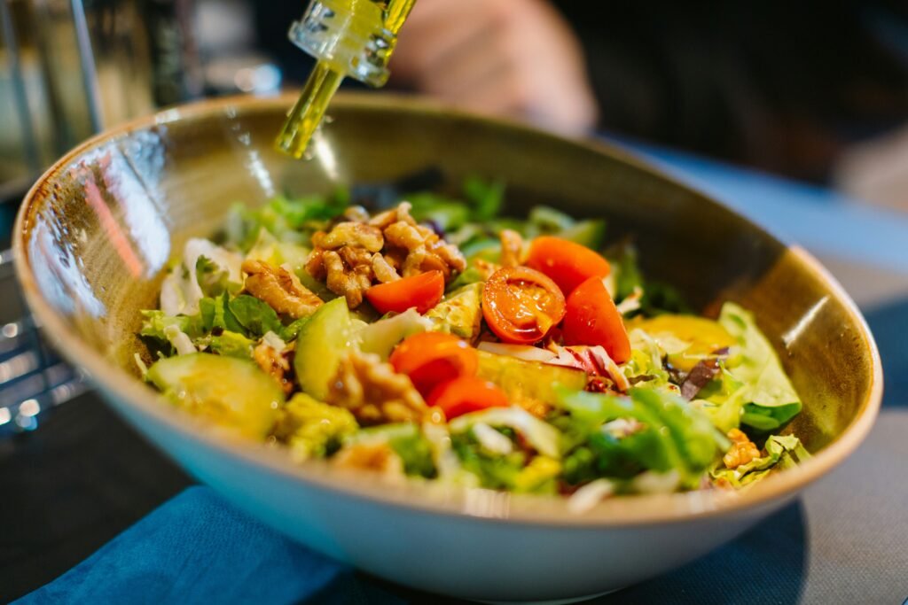 mixed greens and olive oil and understanding the aging body